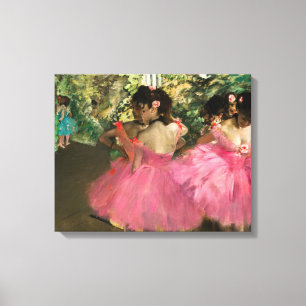 Edgar Degas - Tänzerinnen in Rosa Leinwanddruck