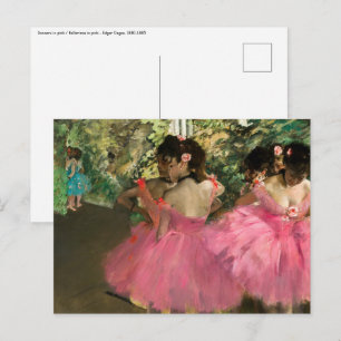 Edgar Degas - Tänzerinnen in Rosa Postkarte