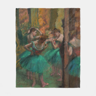 Edgar Degas - Tänzerinnen, Rosa und Grün Fleecedecke