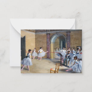 Edgar Degas - Tanzfoyer, Oper rue Le Peletier Mitteilungskarte