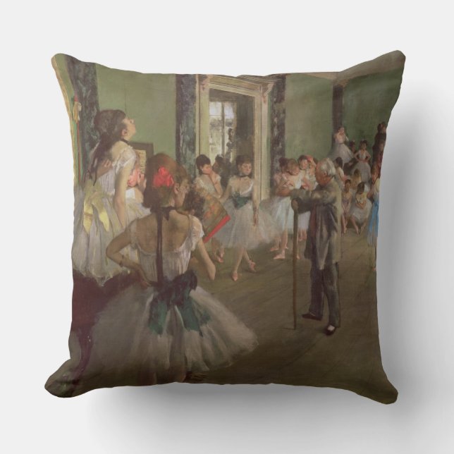 Edgar Degas| Tanzklasse, c.1873-76 Kissen (Vorderseite)