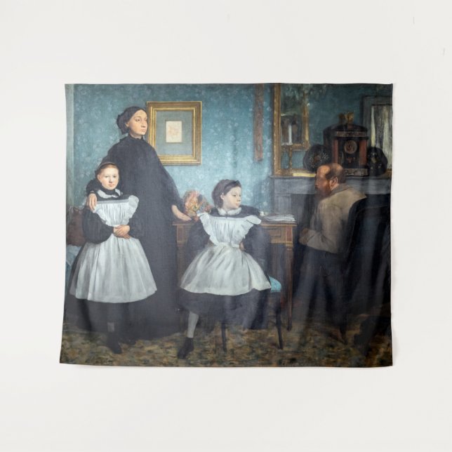Edgar Degas - The Bellelli Family Wandteppich (Vorderseite (Horizontal))