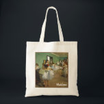 Edgar Degas The Dance Class Personalisiert Balleri Tragetasche<br><div class="desc">Schönes Vintages impressionistisches Gemälde aus dem 18. Jahrhundert des berühmten Malers Edgar Degas. Dieses Portrait enthält Tänzer der Ballerina in grünen Tönen während des Unterrichts. Klassisches Kunstwerk eines Ballettstudios vor einem Erwägungsgrund,  in dem die Ballerinas,  die Backstage praktizieren,  aufgeführt werden. Monogram diese Tasche für einen Tänzer.</div>