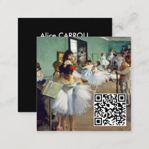 Edgar Degas - The Dance Class - QR Code Quadratische Visitenkarte