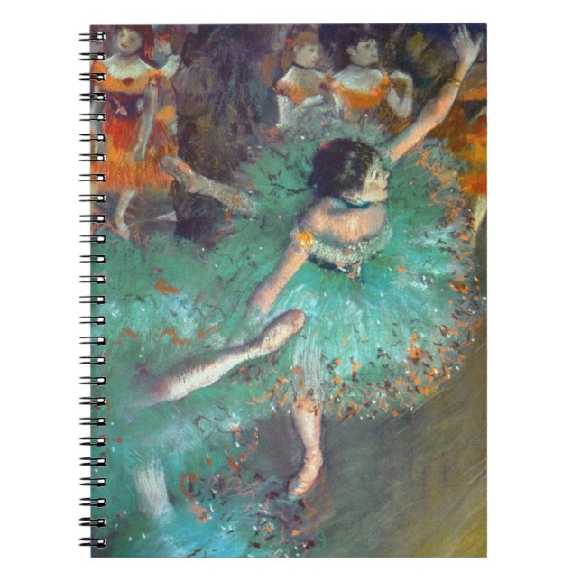 Edgar Degas - The Green Dancers - Ballet Dance Notizblock (Vorderseite)