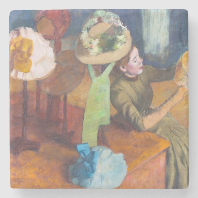 Edgar Degas - The Millinery Shop Steinuntersetzer (Vorderseite)