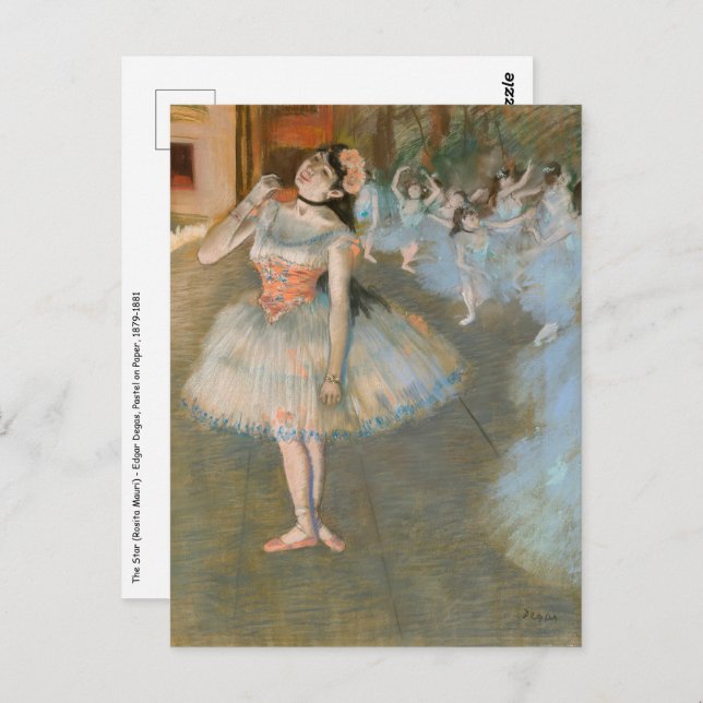 Edgar Degas - The Star Postkarte (Vorne/Hinten)