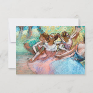 Edgar Degas - Vier Ballerinas auf Bühne Dankeskarte