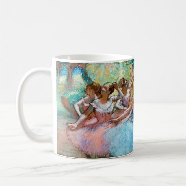 Edgar Degas - Vier Ballerinas auf Bühne Kaffeetasse (Links)
