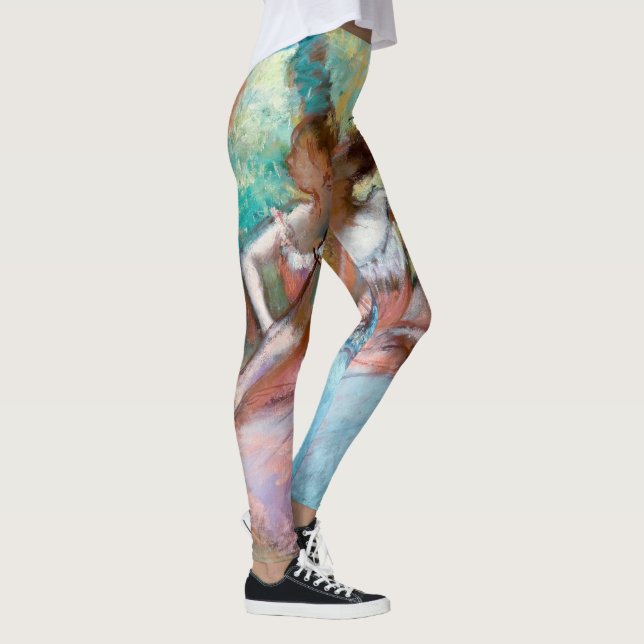 Edgar Degas - Vier Ballerinas auf Bühne Leggings (Rechts)