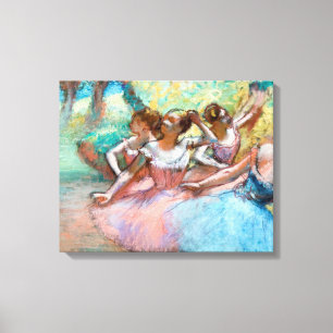 Edgar Degas - Vier Ballerinas auf Bühne Leinwanddruck