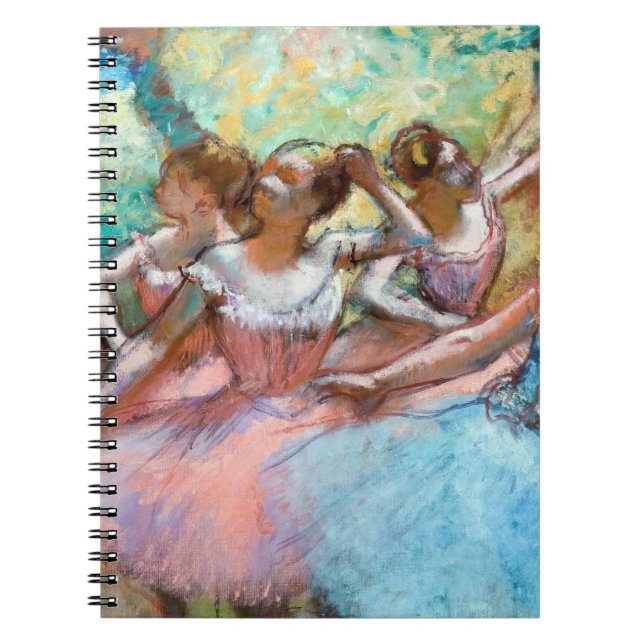 Edgar Degas - Vier Ballerinas auf Bühne Notizblock (Vorderseite)