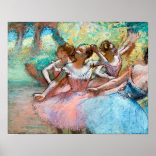 Edgar Degas - Vier Ballerinas auf Bühne Poster