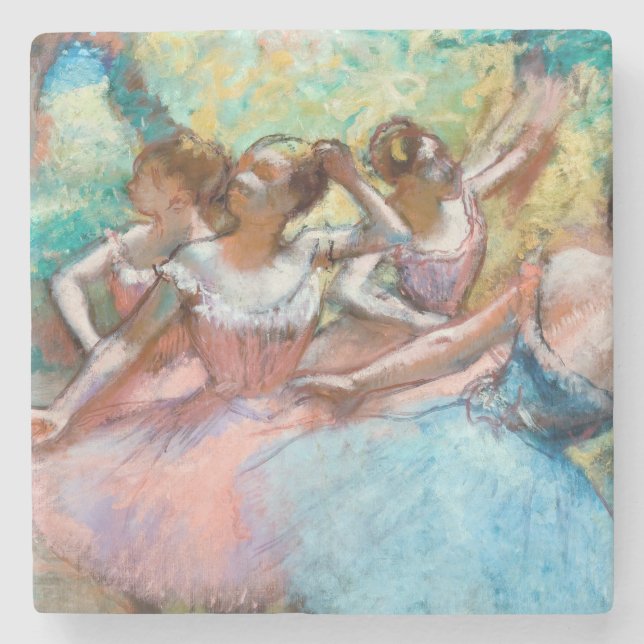 Edgar Degas - Vier Ballerinas auf Bühne Steinuntersetzer (Vorderseite)