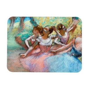 Edgar Degas - Vier Ballerinas auf der Bühne Magnet