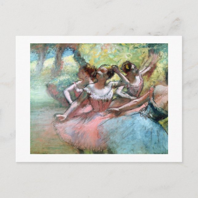 Edgar Degas | Vier Ballerinas auf der Bühne Postkarte (Vorderseite)