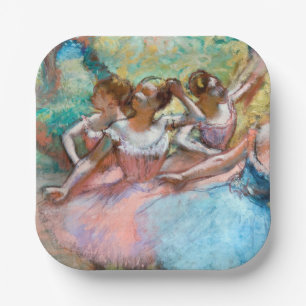Edgar Degas - Vier Balletttänzerinnen auf der Bühn Pappteller