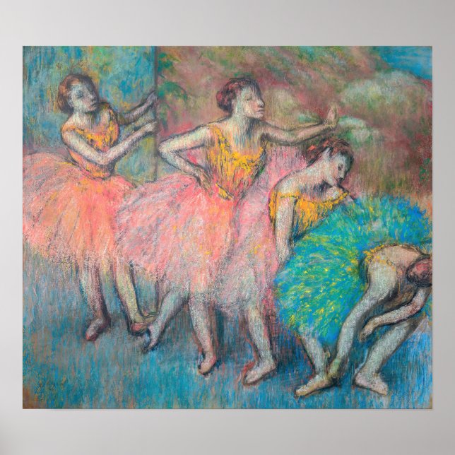 Edgar Degas - Vier Tänzer Poster (Vorne)