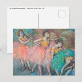 Edgar Degas - Vier Tänzer Postkarte