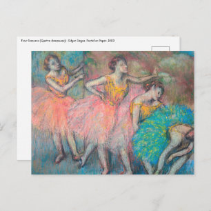 Edgar Degas - Vier Tänzer Postkarte