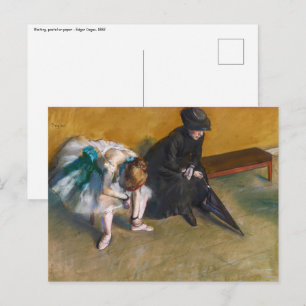 Edgar Degas - Warten Postkarte
