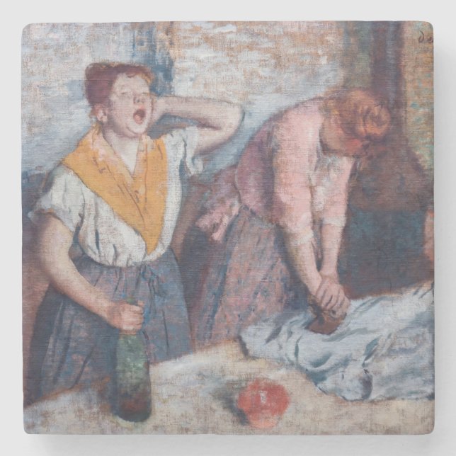 Edgar Degas - Women Ironing Steinuntersetzer (Vorderseite)