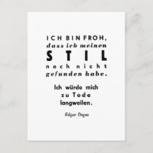 Edgar Degas Zitat in deutscher Schriftzeichen