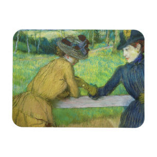 Edgar Degas   zwei Frauen, die auf einem Tor sich Magnet