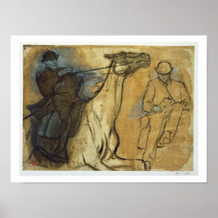 Edgar Degas   zwei Studien der Reiter Poster