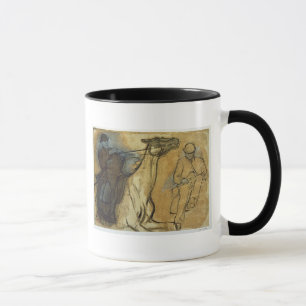 Edgar Degas zwei Studien der Reiter Tasse