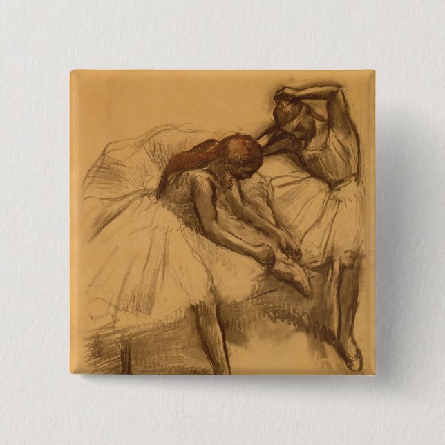 Edgar Degas | zwei Tänzer Button (Vorderseite)