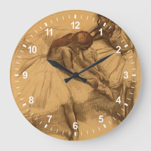 Edgar Degas zwei Tänzer Große Wanduhr
