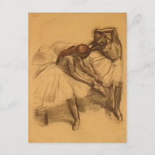 Edgar Degas Zwei Tänzer Postkarte