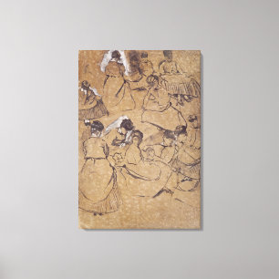 Edgar Degas   zwölf Studien der Frauen im Kostüm Leinwanddruck