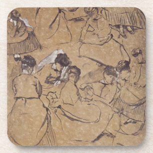 Edgar Degas   zwölf Studien der Frauen im Kostüm Untersetzer