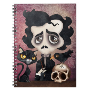 Edgar-Dichter-gewundenes Notizbuch Notizblock