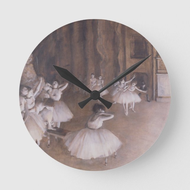 Edgar entgasen | Ballett-Probe auf der Bühne, 1874 Runde Wanduhr (Vorderseite)