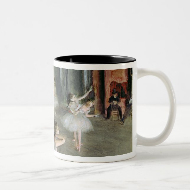 Edgar entgasen | die Probe des Balletts auf Bühne Zweifarbige Tasse (Rechts)