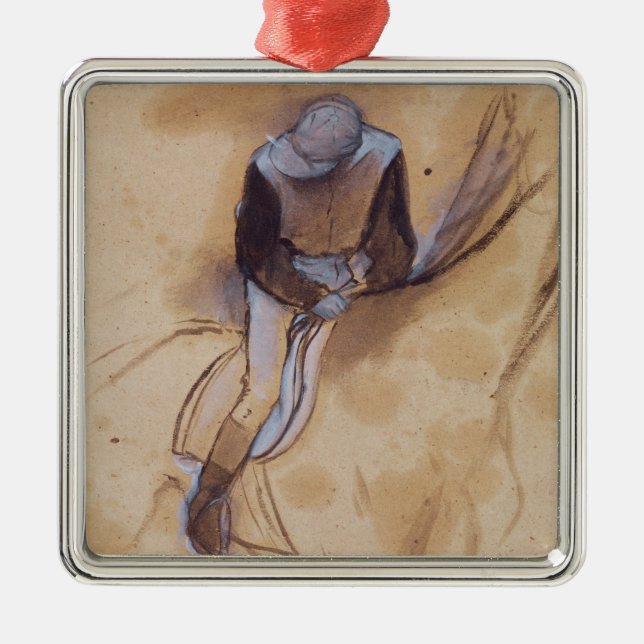 Edgar entgasen | Jockey gebogenes Ornament Aus Metall (Vorne)