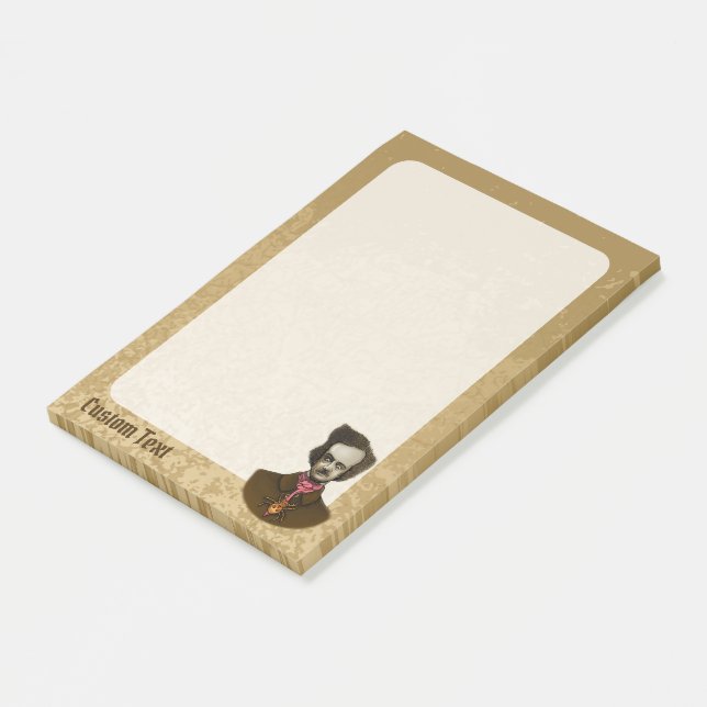 Edgar mit Gold Bug Post-it Klebezettel (angewinkelt)