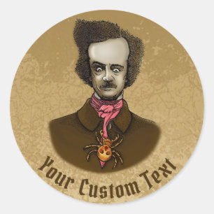 Edgar mit Gold Bug Runder Aufkleber