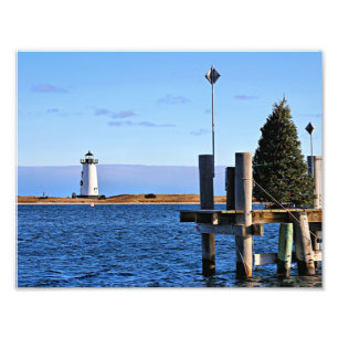 Edgartown Hafen-Leuchtturm, Martha's Vineyard MA Fotodruck