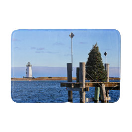 Edgartown Harbor Lighthouse, MA Bath Mat Badematte