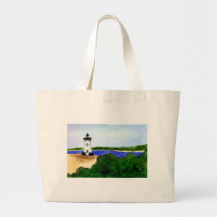 Edgartown Harbour Lighthouse Tote Bag Jumbo Stoffbeutel