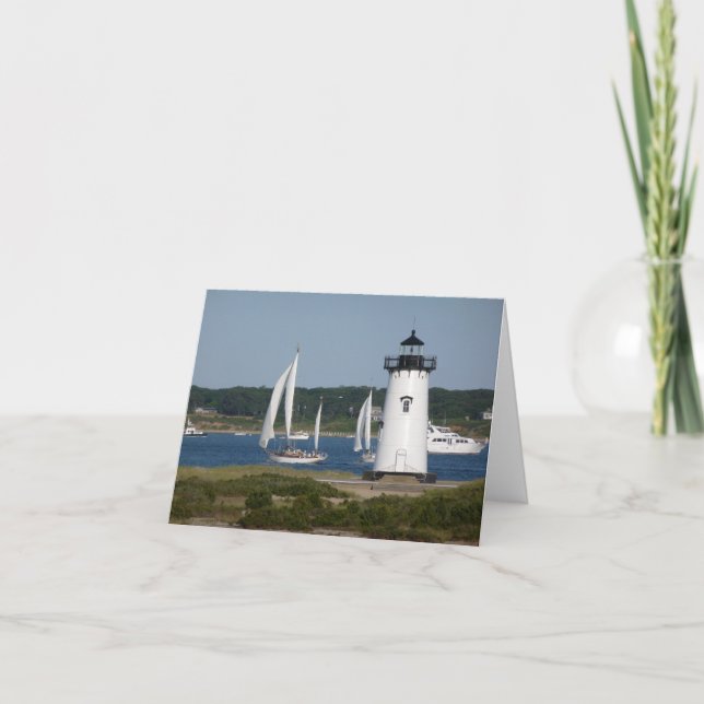 Edgartown Leuchtturm am Martha's Vineyard Karte (Vorderseite)