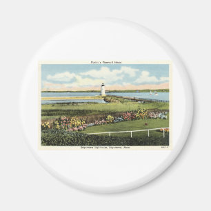 Edgartown Leuchtturm-Martha's Vineyard c1925 Magnet