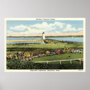 Edgartown Leuchtturm-Martha's Vineyard c1925 Poster