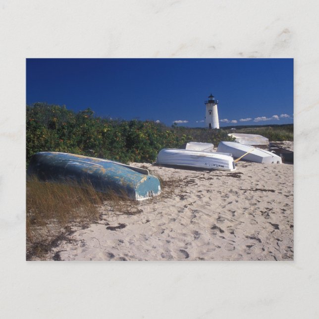 Edgartown Lighthouse and Beach Postkarte (Vorderseite)