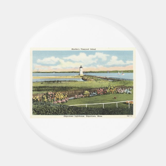 Edgartown Lighthouse Martha's Vineyard c1925 Magnet (Vorne)