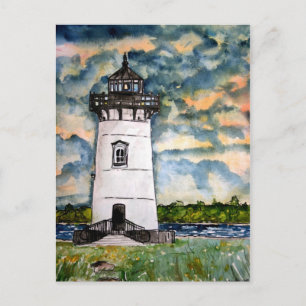 Edgartown Lighthouse Marthas Vineyard Postcard Postkarte